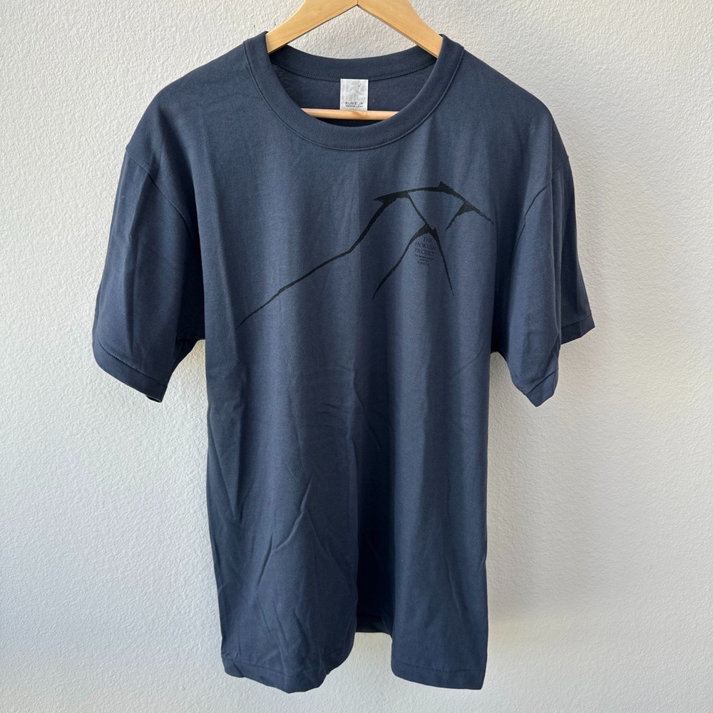 Hokusai Mt. Fuji KUME JP Tokyo T shirt Navy Mens L 100% Cotton Made in Japan